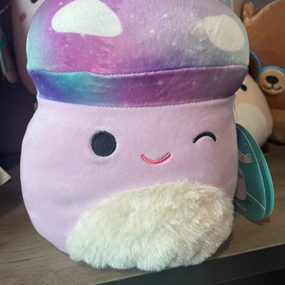 Squishmallows Other - Minya the purple fuzzy belly mushroom from usa
